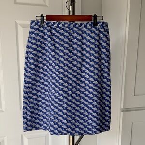 Boden Blue and White Umbrellas ☔️ A-line Skirt, size 8.
